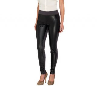 Women with Control Regular Faux Leather Tushy Lifter Leggings —