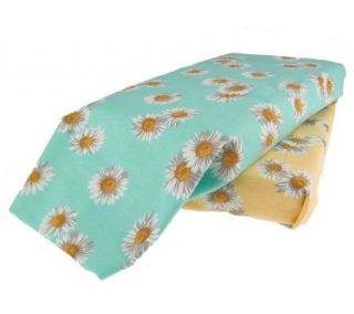 Northern Nights Daisy Dream King Flannel Sheet Set —