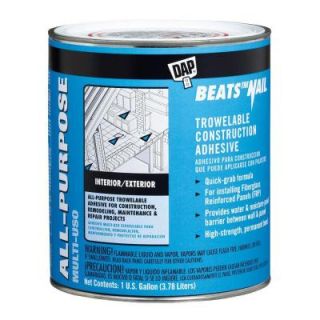 DAP Beats the Nail 128 oz. All Purpose Trowelable Construction Adhesive (4 Pack) 7079825488