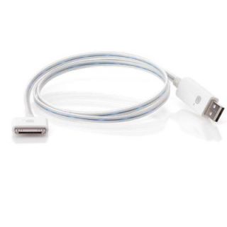 CE TECH 3 ft. USB to 30 Pin Lighted Charging Cable  White NEW SKU 38