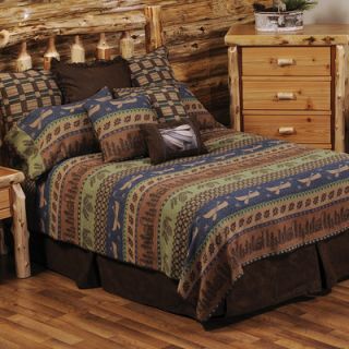 Wooded River Lake Shore Bedspread