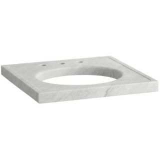 Kathryn Marble Console Tabletop with Widespread Faucet Holes and Cut