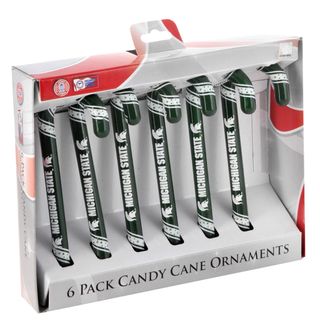 Michigan State Spartans NCAA Candy Cane Ornament Set