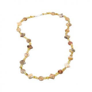 Jay King Java Lace and Yellow Agate 32" Necklace   7454680