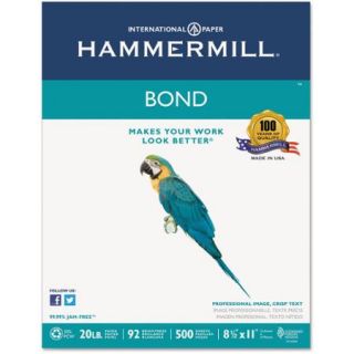Hammermill Multipurpose Bond Paper, 8 1/2" x 11", Ream of 500 Sheets