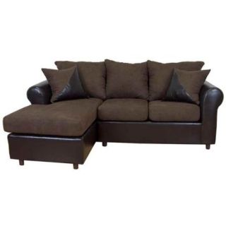 Tim 2 Pc Sectional Sofa in Bulldozer Java Fabric