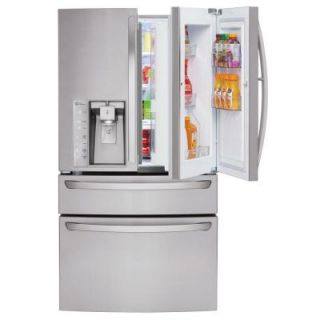 LG Electronics 29.7 cu. ft. French Door In Door Refrigerator in Stainless Steel with CustomChill Drawer LMXS30776S