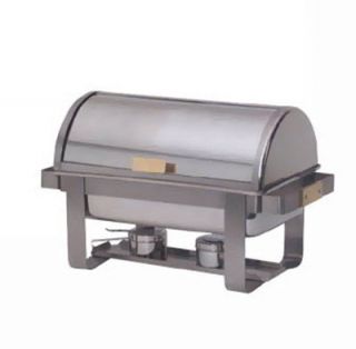 American Metalcraft MACD3 Rectangular Chafer w/ 8 qt Capacity & 2 Fuel Holders, Stainless/Brass