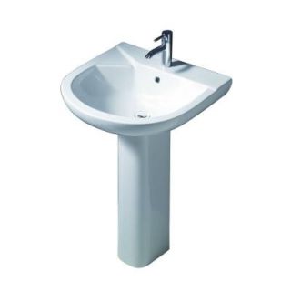 Barclay Products Anabel 555 Pedestal Combo Bathroom Sink in White 3 421WH