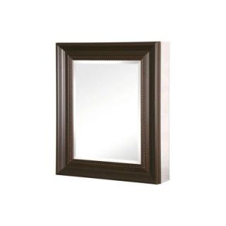 Pegasus 24 in. x 30 in. Recessed or Surface Mount Mirrored Medicine Cabinet with Deco Framed Door in Oil Rubbed Bronze SP4600