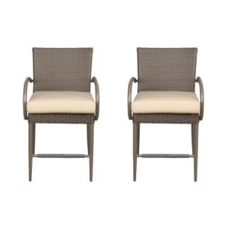 Hampton Bay Posada Patio Balcony Height Dining Chair with Cushion Insert (2 Pack) (Slipcovers Sold Separately) 153 120 BAL PR NF