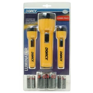 Dorcy International Flashlight 3 pack Combo with Batteries   Tools