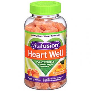 Vitafusion Heart Well Peach Delight Gummies Dietary Supplement 100 CT