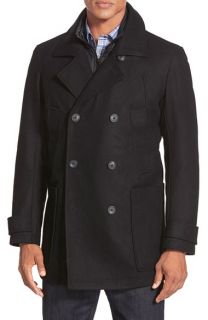 Marc New York by Andrew Marc Mulberry Tall Double Breasted Wool Blend Peacoat
