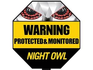 Night Owl A GYSS Reflective Outdoor Yard Stake Sign