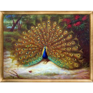 Tori Home Peacock and Peacock Butterfly, 1917 by Thorburn Framed