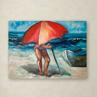 Trademark Art Beach Umbrella by Judy Harris Painting