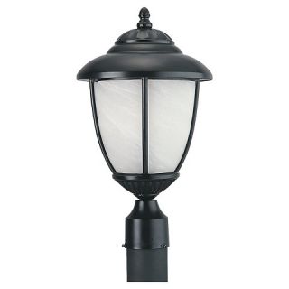 Sea Gull 1 Light Outdoor Post Lantern   Black
