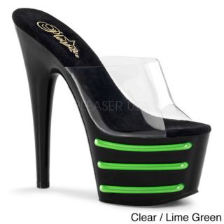 Pleaser Womens Adore 701T 7 inch Clear Platform Sandals   15672889