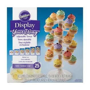 Wilton Adjustable Cupcake Tower   Clear   Home   Dining & Entertaining