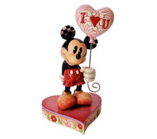 Jim Shore Disney Traditions Mickey with Heart Balloon Figurin —