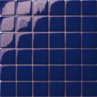 Elementz 12.5 in. x 12.5 in. Capri Blu Glossy Glass Tile DISCONTINUED AR.0A25