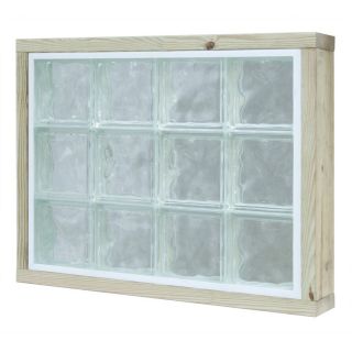 Pittsburgh Corning LightWise Hurricane Resistant Decora Wood New Construction Glass Block Window (Rough Opening: 75.125 in x 20 in; Actual: 74.125 in x 19 in)
