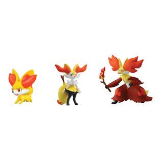 Tomy Pokémon 3 Figure Pack Fennekin, Braixen and Delphox   Toys