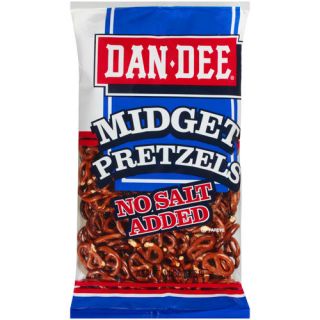 Dan Dee No Salt Added Midget Pretzels, 14 oz