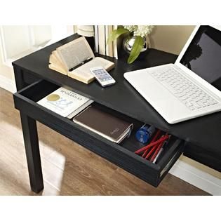 Altra  Parsons Style Flip Up Desk   Black Oak