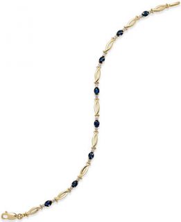 Sapphire (1 5/8 ct. t.w.) and Diamond Accent Bracelet in 14k Gold