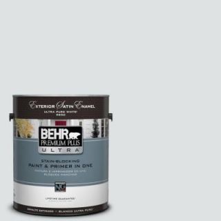 BEHR Premium Plus Ultra 1 gal. #W F 520 Ash White Satin Enamel Exterior Paint 985001