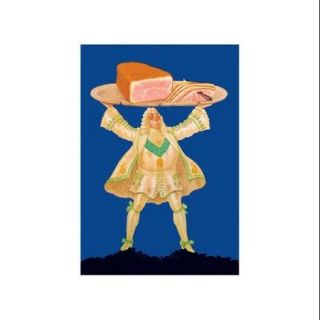 Ham Platter Print (Canvas Giclee 12x18)