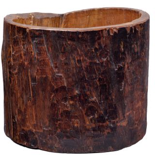 Vintage Tree Trunk Bucket   Shopping