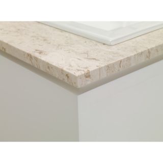 WideAppeal™ 31 x 22 Marble Vanity Top in Cream Beige   2 Thick by