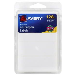 Avery  All Purpose Labels, Permanent, 128 ct