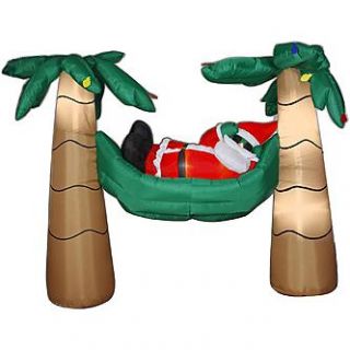 Trim A Home® 6 Airblown Santa in Hammock Holiday Decoration