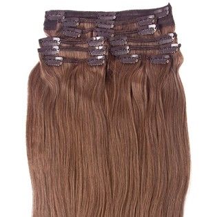 Irresistible Me  18 Light Brown (#6) 100% natural Indian Remy Clip in