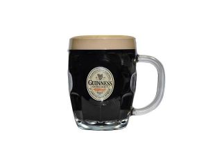 Guinness Label Glass Beer Mug   16 oz