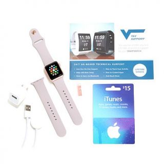 Apple 38mm Retina Display Sports Watch with $15 iTunes Gift Card, Screen Protec   8048921