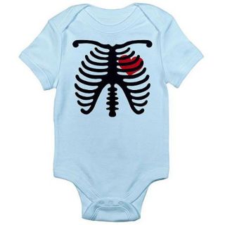 Cafepress Newborn Baby Halloween Heart and Bones Bodysuit