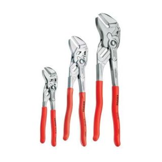 KNIPEX Forged Steel Nickel Plated Pliers Wrench Set (3 Piece) 00 20 06 US2