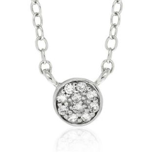 Molly and Emma Sterling Silver Childrens CZ Circle Necklace