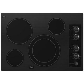 Whirlpool Gold 30 in. Radiant Electric Cooktop in Black with 4 Elements including AccuSimmer Element G7CE3034XB