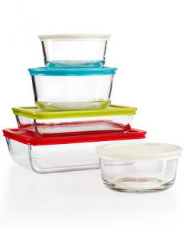 Pyrex 10 Piece Simply Store Set with Colored Lids   Bakeware   Kitchen