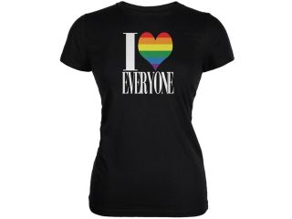 LGBT I Heart Everyone Bi Sexual Black Juniors Soft T Shirt
