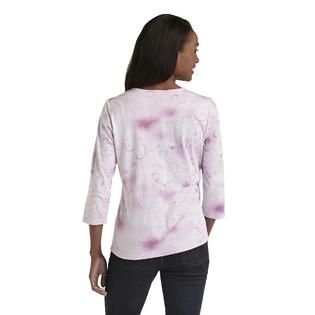 Basic Editions   Womens Long Sleeve Graphic T Shirt   Wine