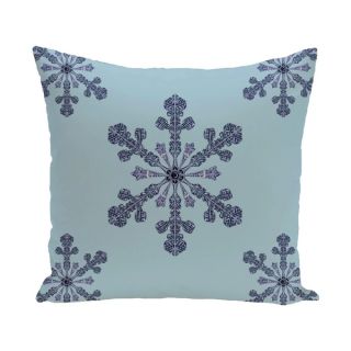 Decorative Holiday Multi Snowflake Print 16 inch Pillow