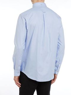 TM Lewin Plain Slim Fit Long Sleeve Button Down Shirt Blue