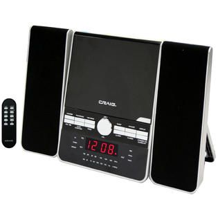 Craig Electronics 3 Pieces CD Shelf System with Dual Alarm Clock AM/FM
